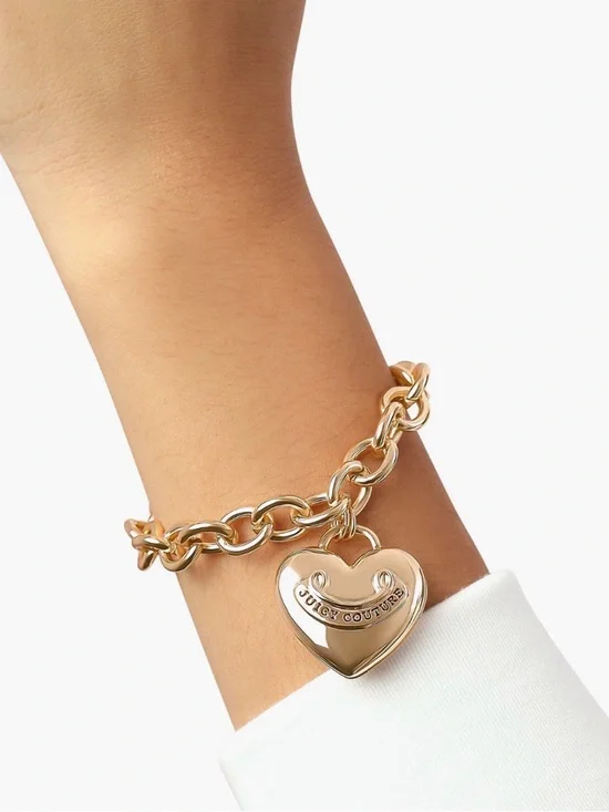 Juicy Couture Gold-Tone Chain Bracelet with Heart Charm - Picture 2 of 4